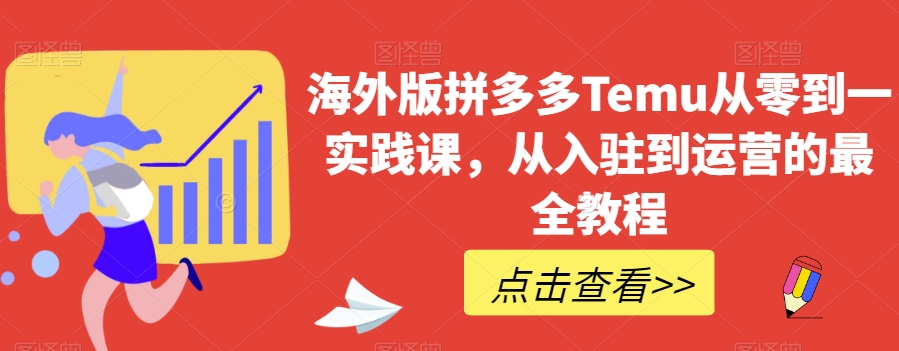 海外版拼多多Temu从零到一实践课，从入驻到运营的最全教程-网创资源吧