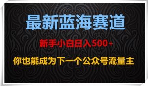 最新蓝海赛道,新手小白日入500+,你也能成为下一个公众号流量主【揭秘】-网创资源吧
