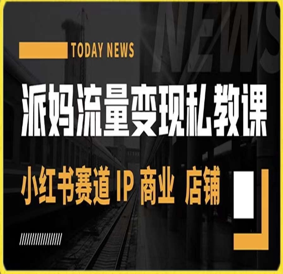 派妈流量变现私教课，小红书赛道IP  商业  店铺 -网创资源吧