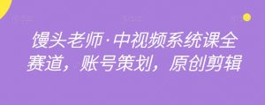 馒头老师·中视频系统课全赛道,账号策划,原创剪辑-网创资源吧