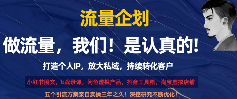 流量企划，打造个人IP，放大私域，持续转化客户【揭秘】-网创资源吧