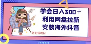 学会日入300＋，利用网盘拉新安装海外抖音保姆级教学【揭秘】-网创资源吧