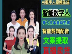 伍老师Ai数字人快速剪辑制作以及变现视频课-网创资源吧
