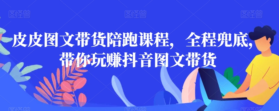 皮皮图文带货陪跑课程，全程兜底，带你玩赚抖音图文带货-网创资源吧