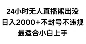 快手24小时无人直播熊出没，不封直播间，不违规，日入2000+，最适合小白上手，保姆式教学【揭秘】-网创资源吧