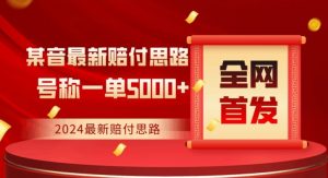 全网首发,2024最新抖音赔付项目,号称一单5000+保姆级拆解【仅揭秘】-网创资源吧