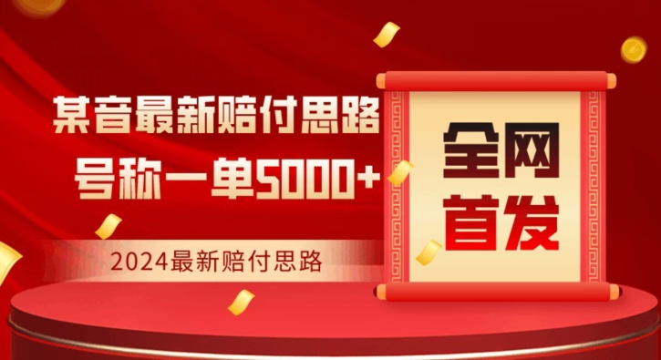 全网首发，2024最新抖音赔付项目，号称一单5000+保姆级拆解【仅揭秘】-网创资源吧