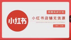 安琪-小红书店铺无货源实战,开店到售后全流程操作-网创资源吧