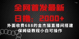 全网首发最新，日撸2000+，外面收费688的金杰猫直播间搭建，保姆级教程小白可操作【揭秘】-网创资源吧