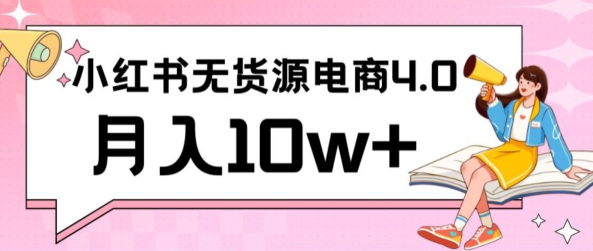 小红书新电商实战，无货源实操从0到1月入10w+联合抖音放大收益【揭秘】-网创资源吧