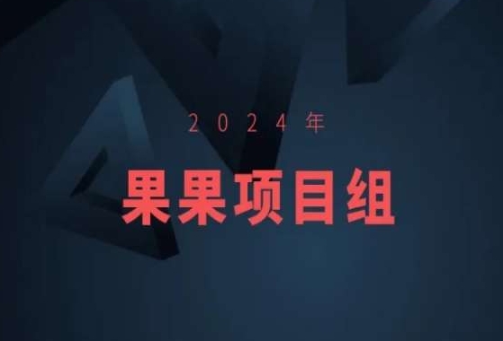 2024年果果项目组项目合集-果果最新项目-网创资源吧