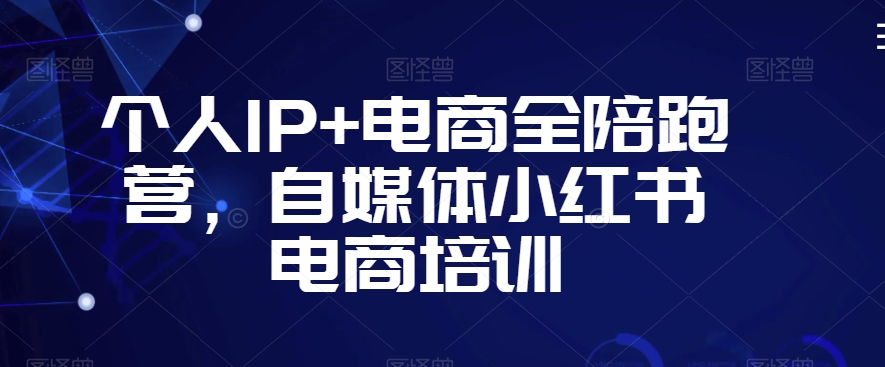 个人IP+电商全陪跑营，自媒体小红书电商培训-网创资源吧