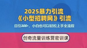 2025最新暴力引流方法,招聘平台一天引流300+,日变现多张,专业人士力荐-网创资源吧