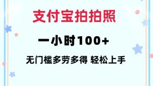 支付宝拍拍照一小时100+无任何门槛多劳多得一台手机轻松操做【揭秘】-网创资源吧