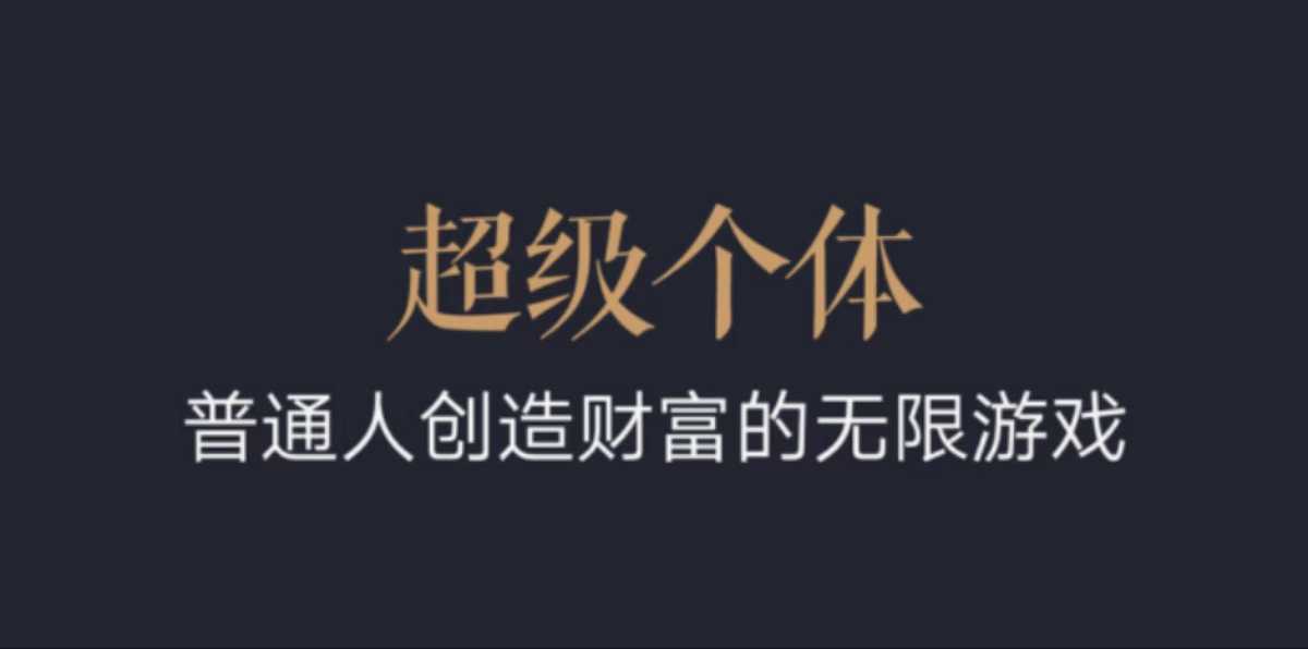 超级个体：2024-2025翻盘指南，普通人创造财富的无限游戏-网创资源吧