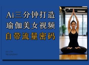 Ai3分钟打造瑜伽美女视频，自带流量密码-网创资源吧