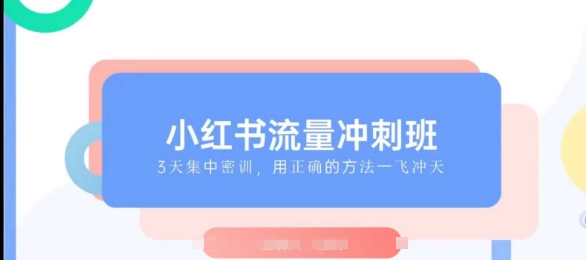 小红书流量冲刺班2025，最懂小红书的女人，快速教你2025年入局小红书-网创资源吧
