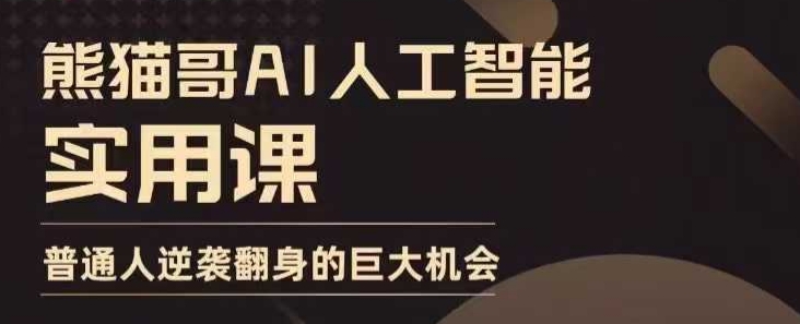 AI人工智能实用课，实在实用实战，普通人逆袭翻身的巨大机会-网创资源吧